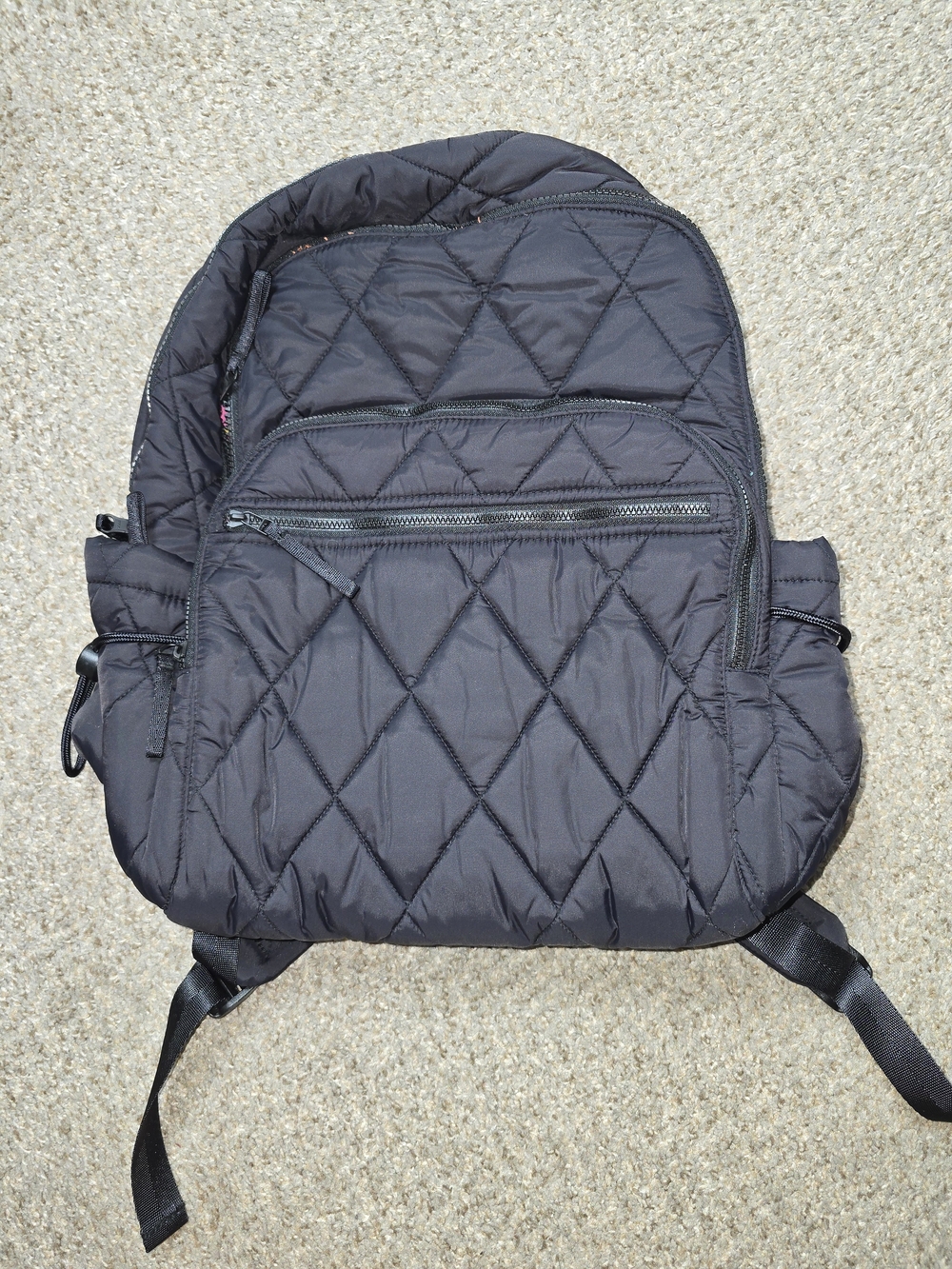 Vera Bradley Black Quilted Bankcroft XL Backpack